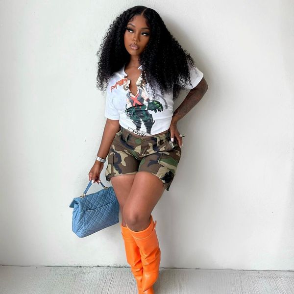 women's shorts camo shorts cargo pant high waist skinny joggers fall clothes women camouflage sweat pocket casual pants y2k streetwear, White;black
women's shorts camo shorts cargo pant high waist skinny joggers fall clothes women camouflage sweat pocket casual pants y2k streetwear, White;black