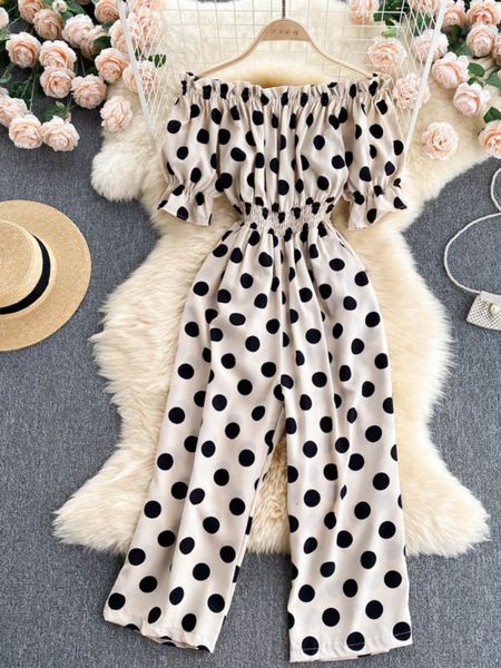 women's jumpsuits rompers summer polka dot elegant women's jumpsuit fashion slim long wide-leg pants overalls female one pieces be, Black;white
women's jumpsuits rompers summer polka dot elegant women's jumpsuit fashion slim long wide-leg pants overalls female one pieces be, Black;white