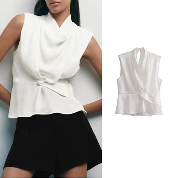 tanks 2022 new za women knotted jacquard fashionable collar sleeveless blouse fashion versatile street style, Black;white
tanks 2022 new za women knotted jacquard fashionable collar sleeveless blouse fashion versatile street style, Black;white