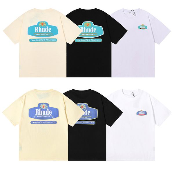 2023 spring and summer men's t-shirts women's ins tide brand rhude racing crest commemorative double yarn pure cotton casual short, White;black
2023 spring and summer men's t-shirts women's ins tide brand rhude racing crest commemorative double yarn pure cotton casual short, White;black