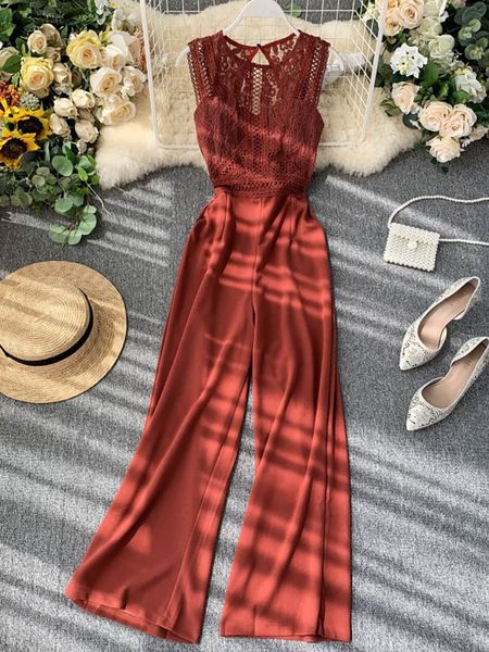 women's jumpsuits rompers autumn women hollow out lace romper female black/yellow/red round neck sleeveless high waist patchwork wide l, Black;white
women's jumpsuits rompers autumn women hollow out lace romper female black/yellow/red round neck sleeveless high waist patchwork wide l, Black;white