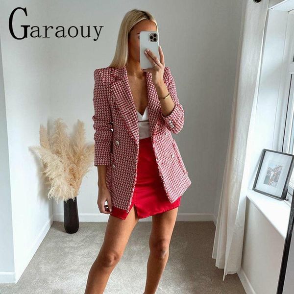 pants garaouy 2022 spring chic red tweed blazer office lady fashion plaid jackets women long sleeve double breasted pockets slim, White
pants garaouy 2022 spring chic red tweed blazer office lady fashion plaid jackets women long sleeve double breasted pockets slim, White