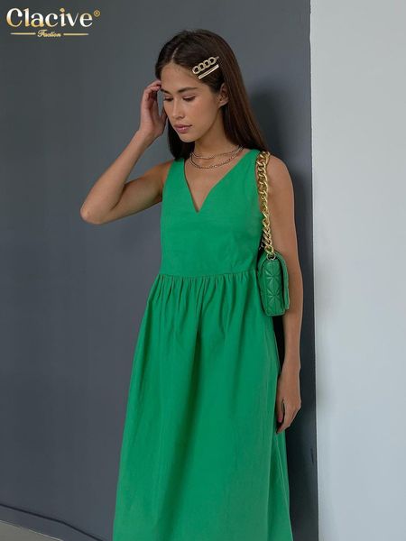 casual dresses clacive summer v-neck green women's dress casual loose sleeveless office midi dresses elegant classic ruched female dres, Black;gray
casual dresses clacive summer v-neck green women's dress casual loose sleeveless office midi dresses elegant classic ruched female dres, Black;gray