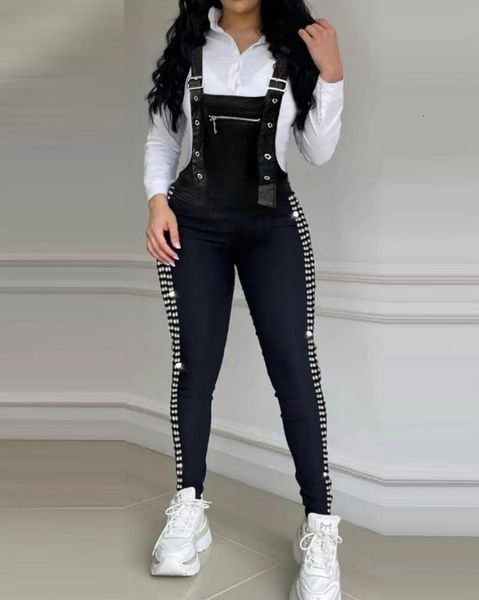 women's jumpsuits rompers decor buckled suspender jumpsuit woman long jumpsuits elegant fashion casual 230421, Black;white
women's jumpsuits rompers decor buckled suspender jumpsuit woman long jumpsuits elegant fashion casual 230421, Black;white