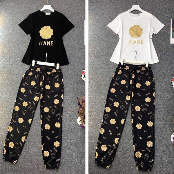 summer new casual pure cotton sports women's print two piece set large size fashion, White
summer new casual pure cotton sports women's print two piece set large size fashion, White