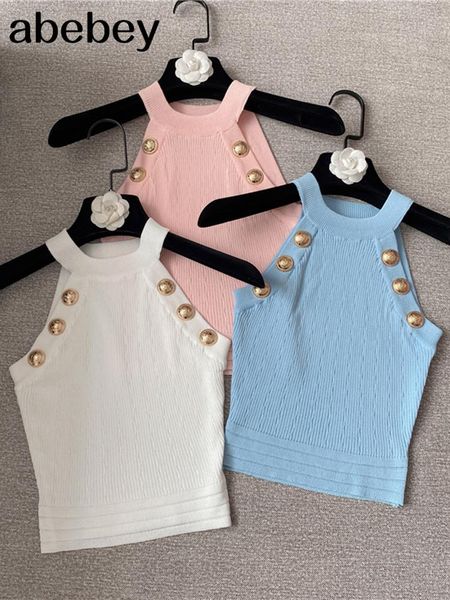 t-shirt 2022 summer new hollow out womens tank thin knitted sleeveless golden buttons camisole women clothes, White
t-shirt 2022 summer new hollow out womens tank thin knitted sleeveless golden buttons camisole women clothes, White