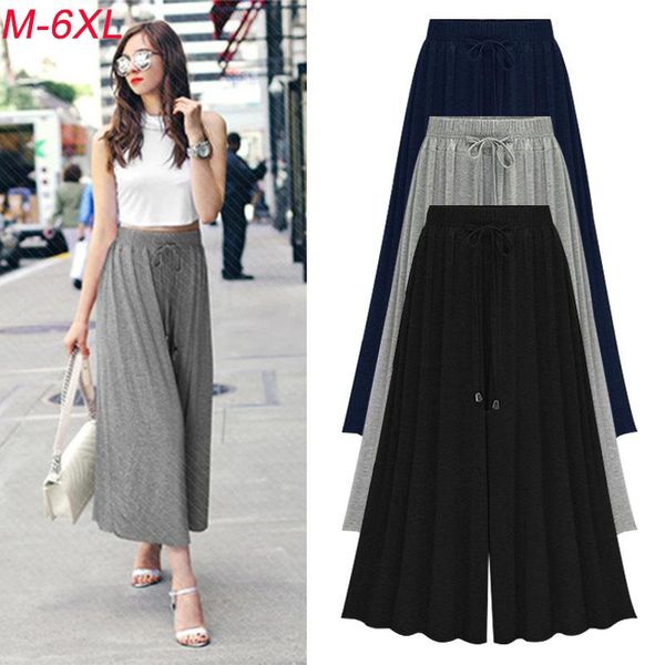 capris summer women wide leg pants high waist loose straight nine pants womens casual pants 7300, Black;white
capris summer women wide leg pants high waist loose straight nine pants womens casual pants 7300, Black;white