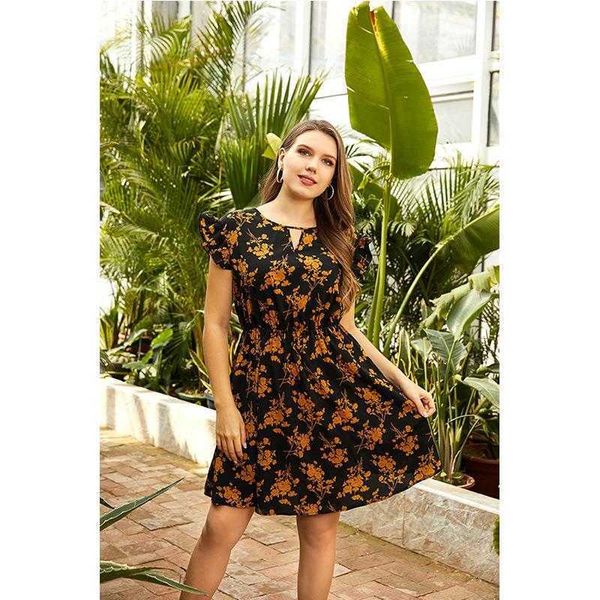 womens dresses short sleeve satin mulberry silk skirt slimming printed dress, Black;gray
womens dresses short sleeve satin mulberry silk skirt slimming printed dress, Black;gray
