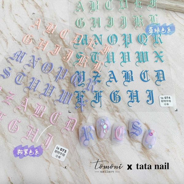 stickers decals 1 sheet 3d nail stickers ta medium large gothic letters design adhesive stickers nail art decoration j230420, Black
stickers decals 1 sheet 3d nail stickers ta medium large gothic letters design adhesive stickers nail art decoration j230420, Black