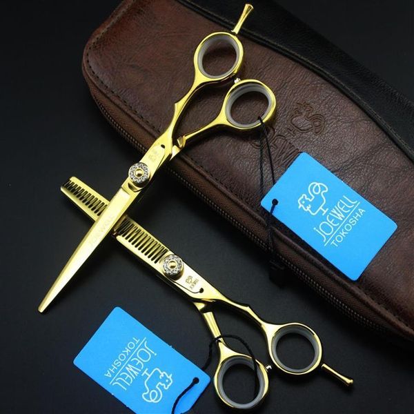 joewell 5 5 inch 6 0 inch 6cr golden hair cutting thinning scissors with 62hrc hardness with gemstone screw on handle275w
joewell 5 5 inch 6 0 inch 6cr golden hair cutting thinning scissors with 62hrc hardness with gemstone screw on handle275w