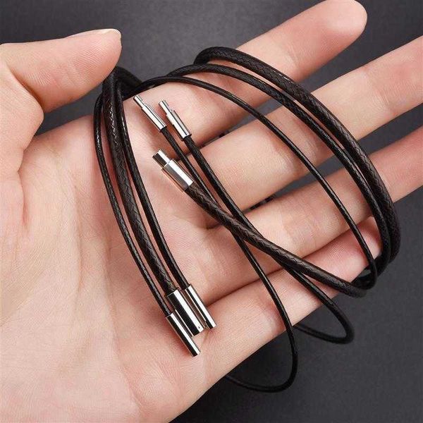pendant necklaces black braid wax cord leather rope steel clasp string chain for diy pendant necklace jewelry making cordon cuero para colga, Silver
pendant necklaces black braid wax cord leather rope steel clasp string chain for diy pendant necklace jewelry making cordon cuero para colga, Silver