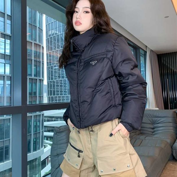 32% off family autumn/winter new classic nylon triangle strap hem warm short versatile cotton coat, Black
32% off family autumn/winter new classic nylon triangle strap hem warm short versatile cotton coat, Black