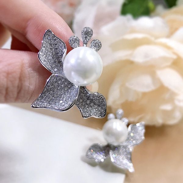 pearl diamond stud earring 100% real 925 sterling silver promise wedding earrings for women bridal party jewelry gift, Golden;silver
pearl diamond stud earring 100% real 925 sterling silver promise wedding earrings for women bridal party jewelry gift, Golden;silver