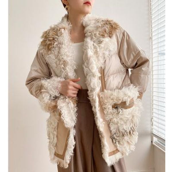 fur menina bonita 2022 new real natural sheep fur down winter jacket women doublefaced genuine leather warm outerwear streetwear, Black
fur menina bonita 2022 new real natural sheep fur down winter jacket women doublefaced genuine leather warm outerwear streetwear, Black