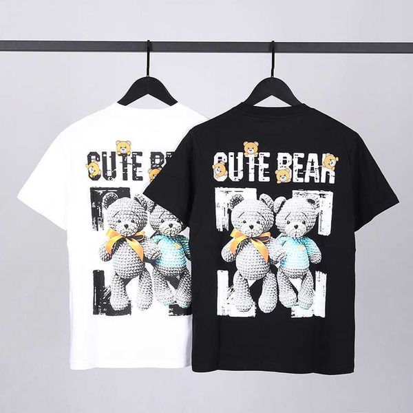t shirt co brand fashion personality net red bear print ow pure cotton couple's youth men's t-shirt, White;black
t shirt co brand fashion personality net red bear print ow pure cotton couple's youth men's t-shirt, White;black