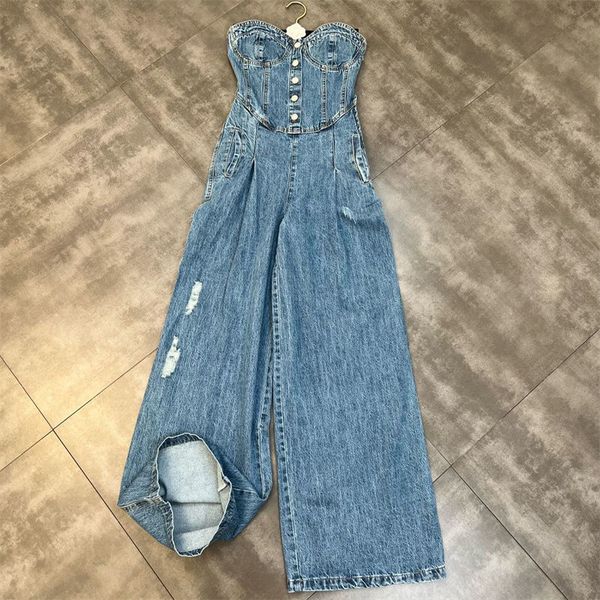 women's jumpsuits rompers zcsmll strapless denim jumpsuit women's spring korean fashion waist closing temperament female wide leg, Black;white
women's jumpsuits rompers zcsmll strapless denim jumpsuit women's spring korean fashion waist closing temperament female wide leg, Black;white