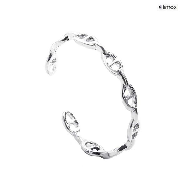 hermm designer bracelet korean ins style creative minimalist pig nose chain splicing open for men and women s jewelry k8s7, Black
hermm designer bracelet korean ins style creative minimalist pig nose chain splicing open for men and women s jewelry k8s7, Black