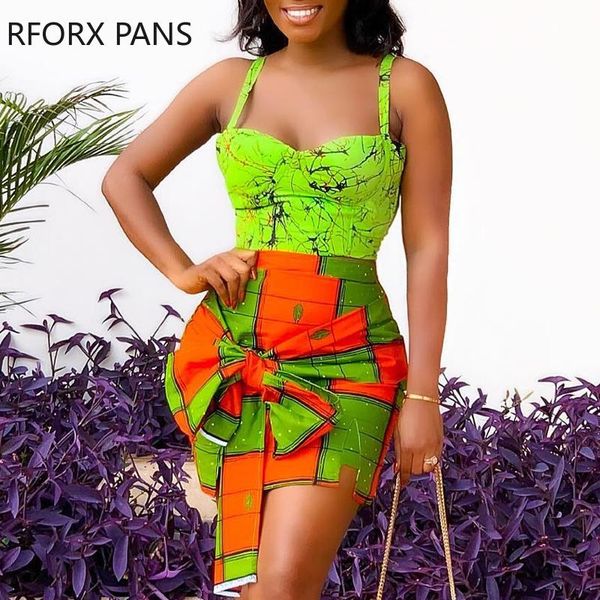 dress women chic sleeveless all over print bow mini bodycon skirt sets, White 
dress women chic sleeveless all over print bow mini bodycon skirt sets, White