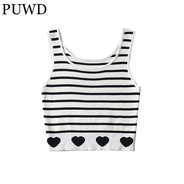 tanks puwd causal women slim knitwear tank sleeveless heart striped ladies basic 2021 fashion cute girls chic short top, Black;white
tanks puwd causal women slim knitwear tank sleeveless heart striped ladies basic 2021 fashion cute girls chic short top, Black;white