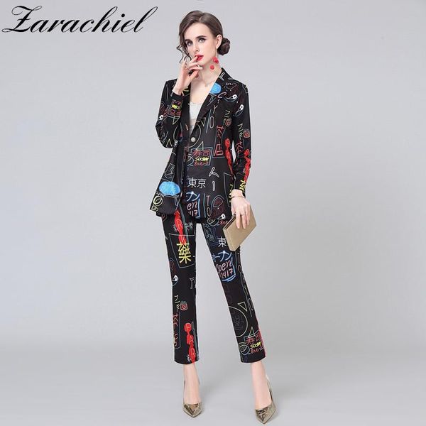 pants 2021 autumn fashion cartoon graffiti printed two piece suit women long sleeve blazer jacket + pencil ankle length trousers set, White
pants 2021 autumn fashion cartoon graffiti printed two piece suit women long sleeve blazer jacket + pencil ankle length trousers set, White