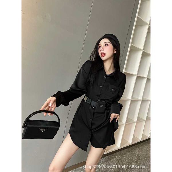 36% off family early spring new triangle decoration simple shirt with waistpack fashion slim versatile top, White
36% off family early spring new triangle decoration simple shirt with waistpack fashion slim versatile top, White