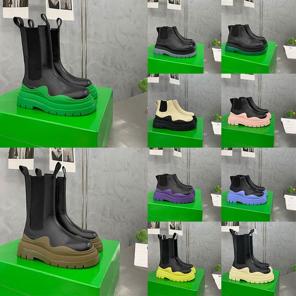 size 35-44 women men designer boots tire leather half ankle boots fashion wave brown colored rubber outsole elastic webbing boot, Black
size 35-44 women men designer boots tire leather half ankle boots fashion wave brown colored rubber outsole elastic webbing boot, Black