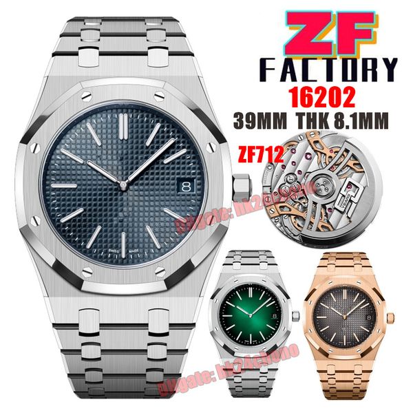 zf factory watches 16202 39mm thk 8.1mm jumbo extra-thin 50th anniversary cal.7121 zf7121 automatic mens watch blue dial stainless steel bra, Slivery;brown
zf factory watches 16202 39mm thk 8.1mm jumbo extra-thin 50th anniversary cal.7121 zf7121 automatic mens watch blue dial stainless steel bra, Slivery;brown