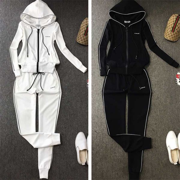 36% off leisure pure cotton sports set for women's autumn new fashion outerwear two-piece european trend, White
36% off leisure pure cotton sports set for women's autumn new fashion outerwear two-piece european trend, White