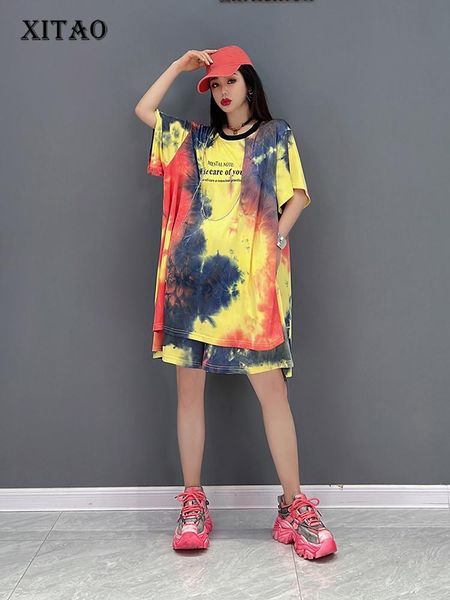 dress xitao fashion tie dye short sets casual loose contrast color chain splicing decorate 2022 summer new two pieces sets wld8098, White
dress xitao fashion tie dye short sets casual loose contrast color chain splicing decorate 2022 summer new two pieces sets wld8098, White