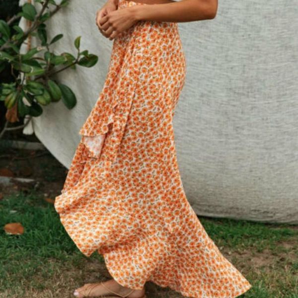 dresses 2021 retro boho floral print tie waist wrap maxi skirt women's beach party ruffle trim split long skirts female streetwear, White;black
dresses 2021 retro boho floral print tie waist wrap maxi skirt women's beach party ruffle trim split long skirts female streetwear, White;black