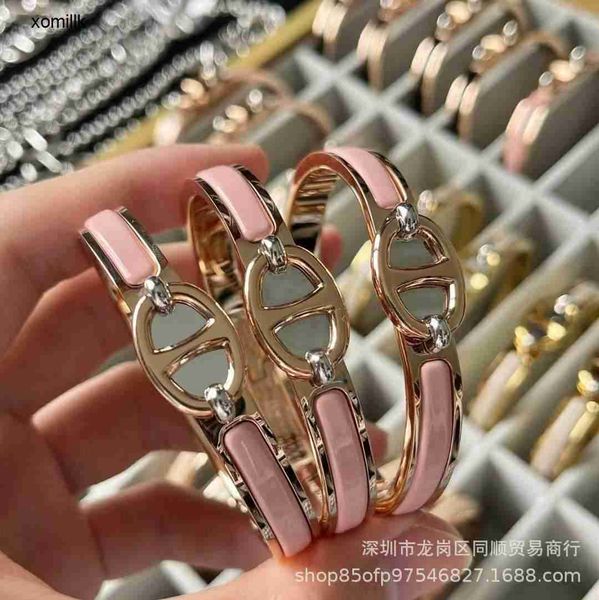 hermm designer bracelet high version new cnc pig nose bracelet fashion versatile trend multi color enamel dropping glue 0yry, Black
hermm designer bracelet high version new cnc pig nose bracelet fashion versatile trend multi color enamel dropping glue 0yry, Black