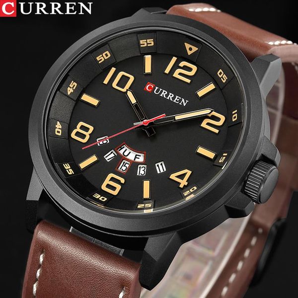 brand luxury curren men sports watches men's army military leather quartz watch male waterproof clock relogio masculino293i, Slivery;brown
brand luxury curren men sports watches men's army military leather quartz watch male waterproof clock relogio masculino293i, Slivery;brown