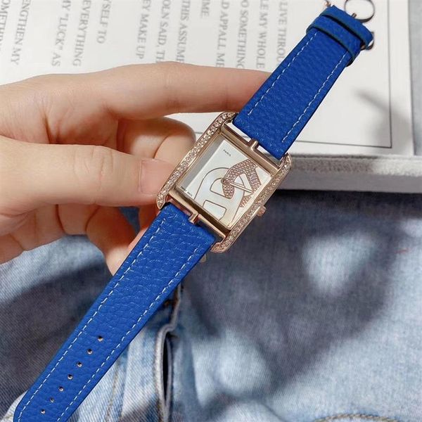 fashion brand watches women girl crystal rectangle style leather strap quartz wrist watch he023257, Slivery;brown
fashion brand watches women girl crystal rectangle style leather strap quartz wrist watch he023257, Slivery;brown