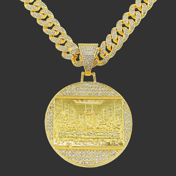 last supper pendant big jesus iced out bling zircon gold color charm necklace fashion for men father's day gift hip hop jewel233n, Silver
last supper pendant big jesus iced out bling zircon gold color charm necklace fashion for men father's day gift hip hop jewel233n, Silver