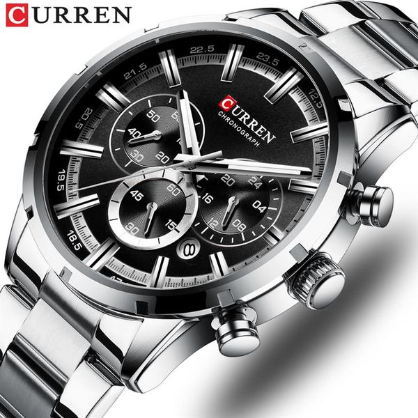 curren luxury fashion quartz watches classic silver and black clock male watch men's wristwatch with calendar chronograph3007, Slivery;brown
curren luxury fashion quartz watches classic silver and black clock male watch men's wristwatch with calendar chronograph3007, Slivery;brown