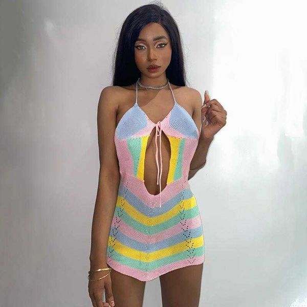 womens colorful striped color dresses matching hollow out v neck lace up, Black;gray
womens colorful striped color dresses matching hollow out v neck lace up, Black;gray