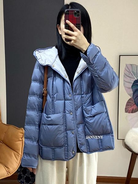 parkas janveny 2022 new winter hooded light puffer jacket women solid color versatile portable parka 90 white duck down short warm coat, Black
parkas janveny 2022 new winter hooded light puffer jacket women solid color versatile portable parka 90 white duck down short warm coat, Black
