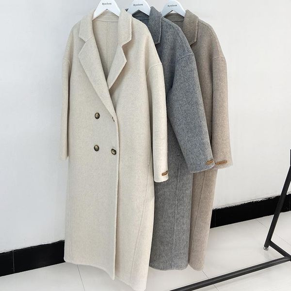 fur 2022 autumn 100% wool coats drouble breasted loose style stright elegant woolen cashmere coat veste femme abrigo mujer, Black
fur 2022 autumn 100% wool coats drouble breasted loose style stright elegant woolen cashmere coat veste femme abrigo mujer, Black
