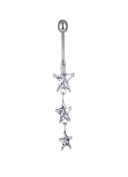 d0614 1 color clear belly ring nice stars style with piercing body jewlery navel2186006, Silver
d0614 1 color clear belly ring nice stars style with piercing body jewlery navel2186006, Silver