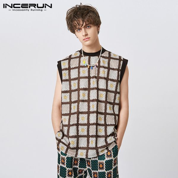 men tank incerun 2023 handsome fashion sleeveless summer o neck streetwear plaid casual vests clothing 5xl 230422, White;black
men tank incerun 2023 handsome fashion sleeveless summer o neck streetwear plaid casual vests clothing 5xl 230422, White;black