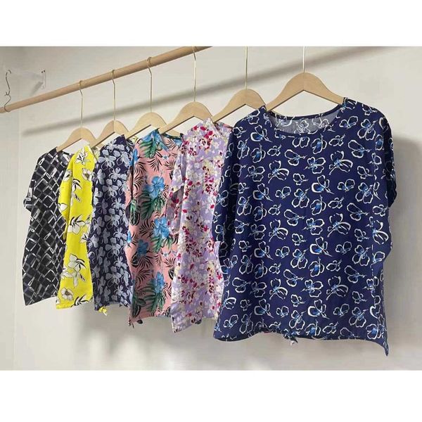 short sleeved cotton t-shirt 2023 summer clothing pullover round neck floral large women's, White
short sleeved cotton t-shirt 2023 summer clothing pullover round neck floral large women's, White