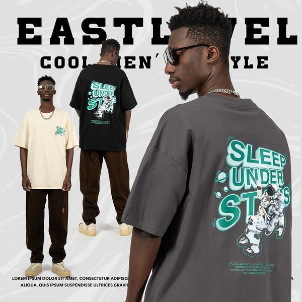 2023 t shirt china-chic astronaut printed men's short sleeve t-shirt 220g loose large street hip hop couple backing shirt, White;black
2023 t shirt china-chic astronaut printed men's short sleeve t-shirt 220g loose large street hip hop couple backing shirt, White;black