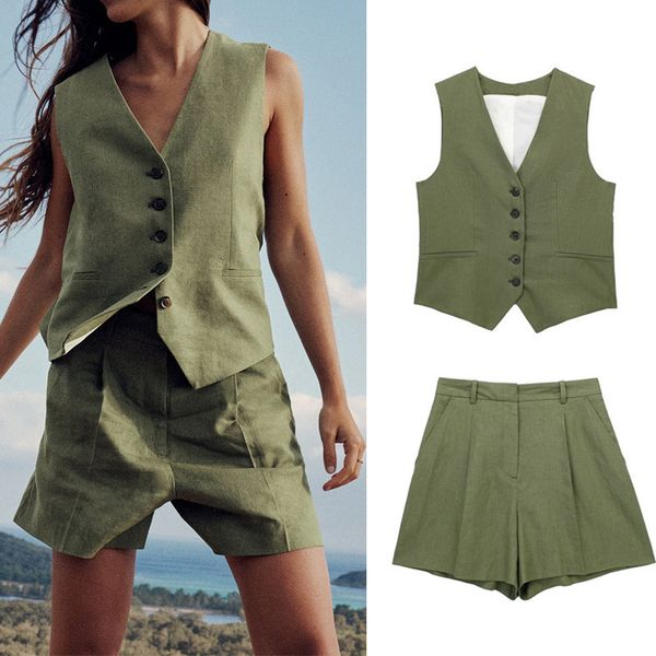 women's tracksuit set spring summer fashion linen ladies short pants suit women and female pant youth clothes 230421, Gray
women's tracksuit set spring summer fashion linen ladies short pants suit women and female pant youth clothes 230421, Gray