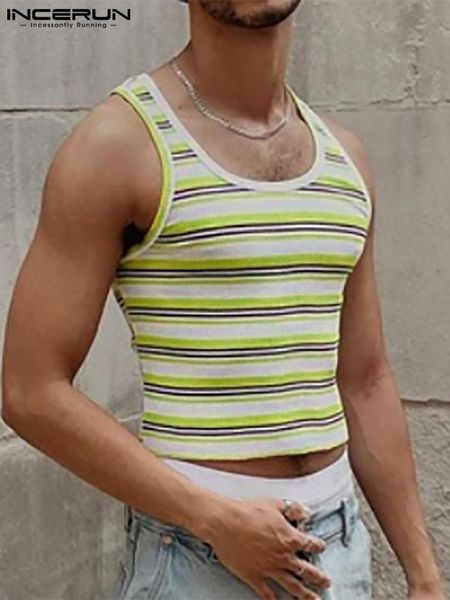 men' tank striped o-neck sleeveless fitness streetwear clothing breathable summer fashion casual vests 5xl incerun 230422, White;black
men' tank striped o-neck sleeveless fitness streetwear clothing breathable summer fashion casual vests 5xl incerun 230422, White;black