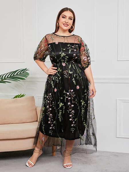 dresses plus size for women clothing 2022 summer casual dress fashion women's elegant party embroidery flowers maxi dresses, Black
dresses plus size for women clothing 2022 summer casual dress fashion women's elegant party embroidery flowers maxi dresses, Black