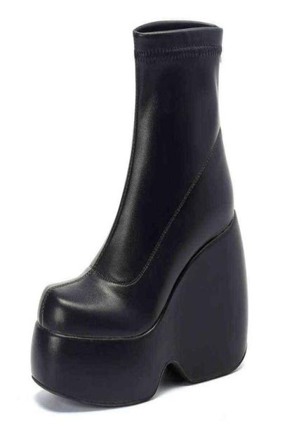 stretch punk style chunky platform ankle boot for women autumn winter shoes ladies high heels short boots bottine female black j229371165
stretch punk style chunky platform ankle boot for women autumn winter shoes ladies high heels short boots bottine female black j229371165