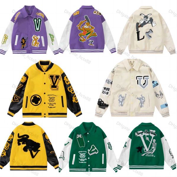 mens and womens baseball jackets varsity designer autumn winter streetwear loose splicing coat dw, Black;brown
mens and womens baseball jackets varsity designer autumn winter streetwear loose splicing coat dw, Black;brown