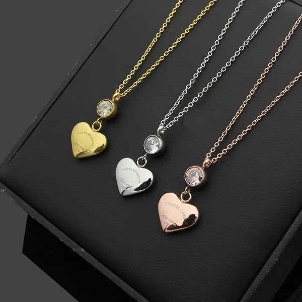classic brand t crystal pendant necklace new fashion single heart diamond necklace for women 18k gold designer necklace jewelry, Silver
classic brand t crystal pendant necklace new fashion single heart diamond necklace for women 18k gold designer necklace jewelry, Silver