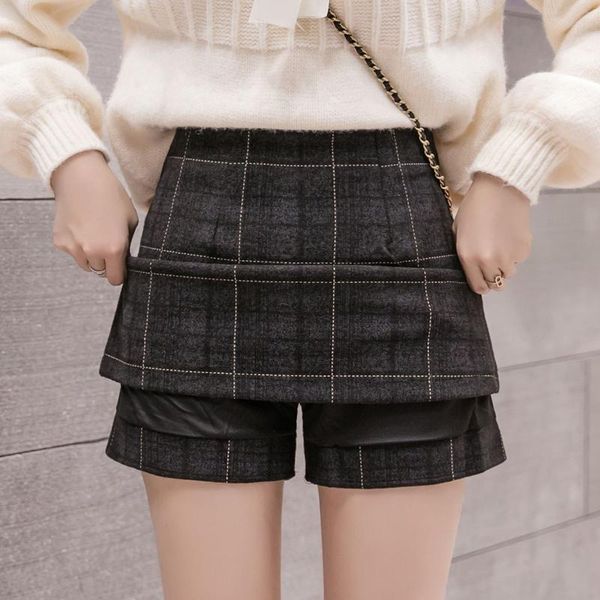 capris high waist aline winter woolen skirt women 2020 autumn vintage plaid mini shorts skirts ladies office work skirt faldas mujer, Black;white
capris high waist aline winter woolen skirt women 2020 autumn vintage plaid mini shorts skirts ladies office work skirt faldas mujer, Black;white