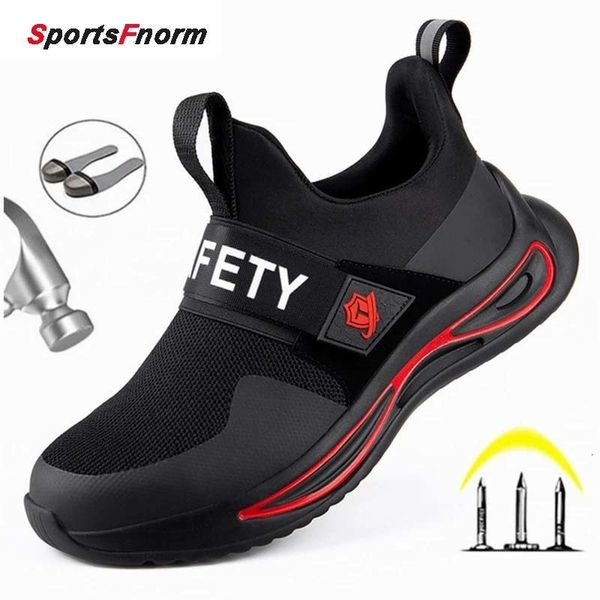 dress shoes men safety work with steel toe cap indestructible punctureproof boots summer lightweight breathable sneakers 230421, Black
dress shoes men safety work with steel toe cap indestructible punctureproof boots summer lightweight breathable sneakers 230421, Black